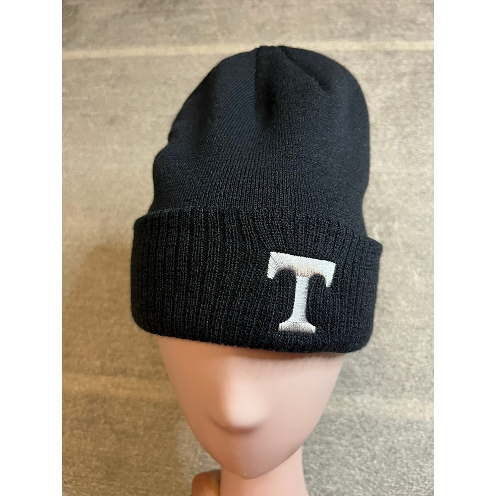 Captivating Tennessee Volunteers Beanie Black Cuffed Embroidered T Logo Dadcore